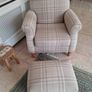 Beautiful Next Tartan Armchair & Footstool Image 4
