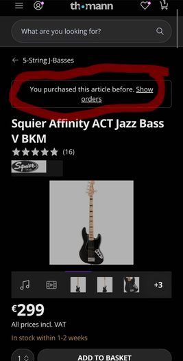 Squier Active Jazz Bass 5 String