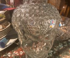 Large glass Buddha head free postage