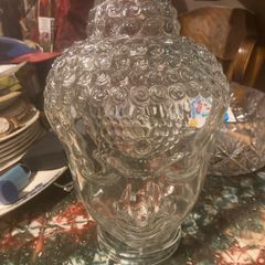 Large glass Buddha head free postage