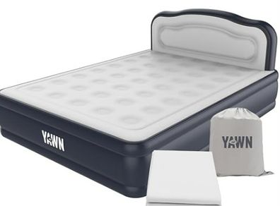 yawn air bed deluxe with custom fitted sheet included, king