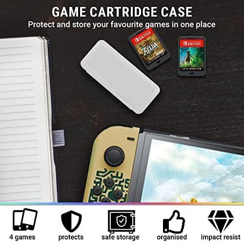 Accessory Bundle kit for Nintendo Switch Oled Accessories Essentials Pack Case and Screen Protector Comfort Grip Cover Headphones charger cable Games holder