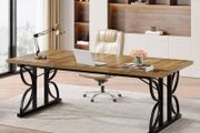 Large Office Computer Desk with Robust Metal Frame 180 x 80 x 75 cm