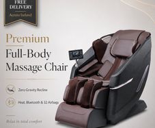 Full Body Massage Chair with Zero Gravity, Heat, Bluetooth and Touchscreen Control