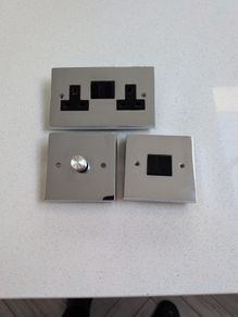 chrome switch and socket