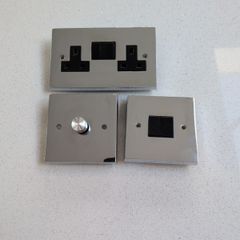 chrome switch and socket