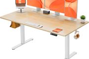 Electric Standing Desk Height Adjustable 160 x 80cm Sit Stand with 4 Memory Smart Pannel Home Office Splice Board