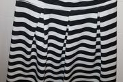 stripy knee length skirt
