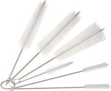 Cleaning Brush Set, Bottle Brush Cleaner, Tube Brushes, Water Bottle Cleaning Brush, Kitchen Wire Scrub Set for Nozzle Clean, Drinking Straw, Wine Bottle, Cup, Pipes, Keyboard, Set of 6