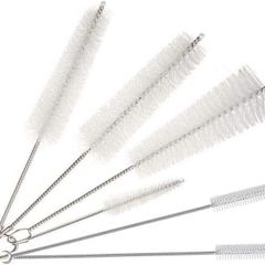 Cleaning Brush Set, Bottle Brush Cleaner, Tube Brushes, Water Bottle Cleaning Brush, Kitchen Wire Scrub Set for Nozzle Clean, Drinking Straw, Wine Bottle, Cup, Pipes, Keyboard, Set of 6