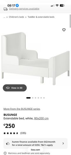 Kids ikea extendable bed
