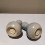Vintage Stoneware Salt Glaze Pottery Salt & Pepper Shakers Image 4