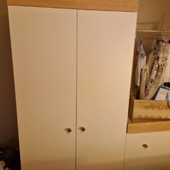 Two-door wardrobe with drawers