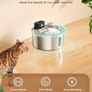 Wireless Cat Water Fountain for Drinking, 3.2L Cat Fountain Stainless Steel Cordless Pet Water Dispenser Battery Operated Motion Sensor Silent Rechargeable Water Fountain for Cats Image 3