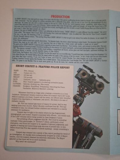 1988 Short Circuit Press Kit