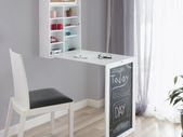 Folding desk table compact office desk bar table with black board