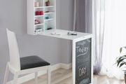 Folding desk table compact office desk bar table with black board