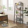 Ladder Shelf, 4-Tier Bookshelf, Free Standing Storage Shelves, Stable Metal Frame, in the Living Room Bedroom Kitchen or Balcony, Easy to Assemble, Industrial (FREE POSTAGE) Image 6