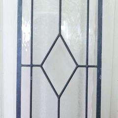 Antique Stunning  Leaded Stained Glass Window Art 39" x 9,5"