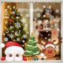 385 Pcs Christmas Window Stickers 10 Sheets Double-Sides Xmas Window Decorations/Santa Clings for Office Christmas Themed Party Image 5
