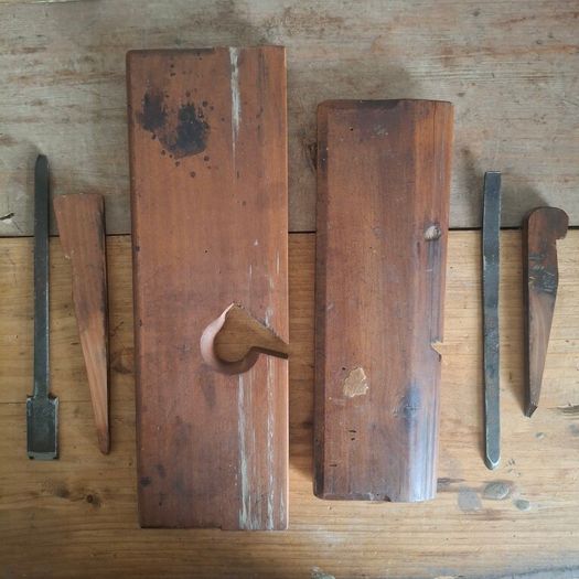 Pair of Antique French Wooden Joinery Planes