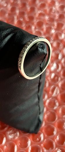 9ct White Gold Diamond Eternity Ring Size U 2grams 14 Diamonds 0.22ct