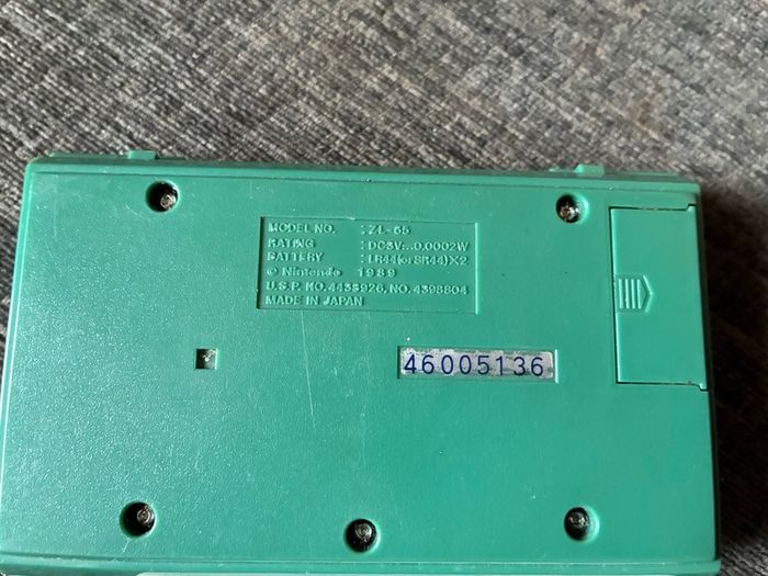 Original U.S. version of Legend of Zelda handheld game.