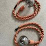 Set of two terracotta coloured rope lights with bulbs and adaptors Image 2