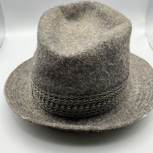 Failsworth Trilby Keswick Hat Vintage Wool Hat with Feather - 100% Wool - 59cm