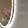 Bathroom Mirror with LED Lights 500x800mm Oval Wall Mirror Bluetooth Led Mirror Anti-Fog, 3000K-6500K, Dimmable Image 7