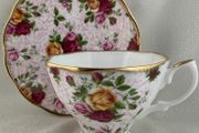 Royal Albert Old Country Roses Soft Pink Lace Cup  And Saucer