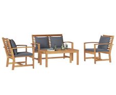 Garden Sofa Set Natural Solid teak wood