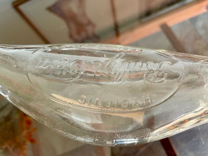 Vintage 1940s Babys Own The Hygienic Feeder Glass Baby Bottle