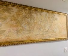 antique vintage tapestry in frame