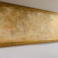 antique vintage tapestry in frame