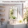 Arch Bathroom Mirror 45x60cm Frameless Wall Mirror, Modern HD Glass Decorative Arched Wall Mirrors for Bathroom Hallway Living Room Bedroom Walls Image 4