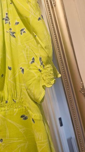 Stunning French connection lime green and cobalt blue dress