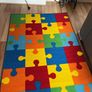 Children's Puzzle bedding , curtains and matching rug Image 3