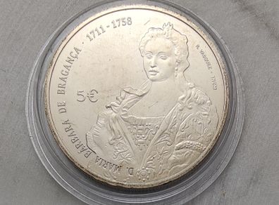 Portugal 5 Euro Base Metals Uncirculated Coin 2017 - D. Maria Barbara - Queens of Europe series