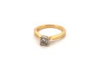 18kt Yellow Gold Solitaire Diamond Ring
