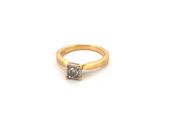 18kt Yellow Gold Solitaire Diamond Ring