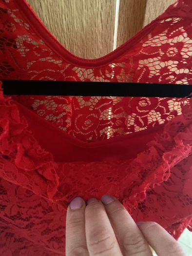 red lace dress