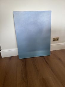 Blue canvas artwork
