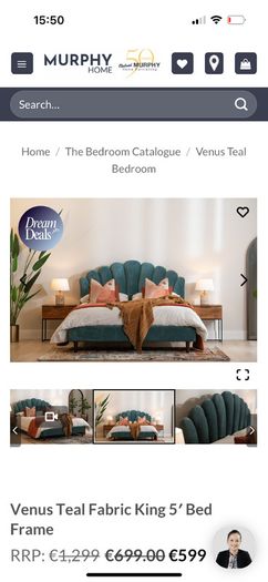 King size bed with brand new mattress