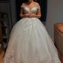 A line fairytale princess embroidered wedding dress Image 4