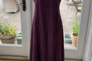 Burgundy Linen Dress