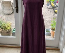Burgundy Linen Dress