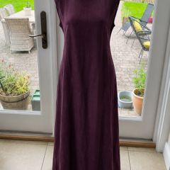 Burgundy Linen Dress