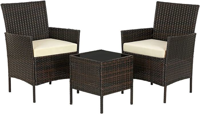 _Polyrattan Garden Furniture, Set with 3 Pieces