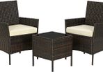 _Polyrattan Garden Furniture, Set with 3 Pieces